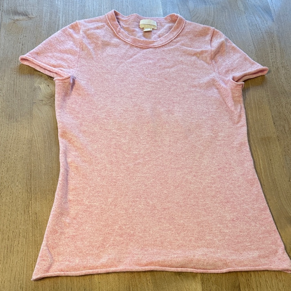 J. Crew Soft Pink cashmere tee Medium perfect condition - Picture 2 of 7